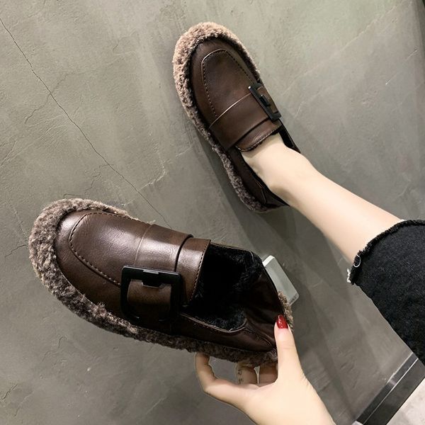 korean shoes all-match casual female sneakers platform women's moccasins buckle strap oxfords loafers fur round toe, Black
korean shoes all-match casual female sneakers platform women's moccasins buckle strap oxfords loafers fur round toe, Black