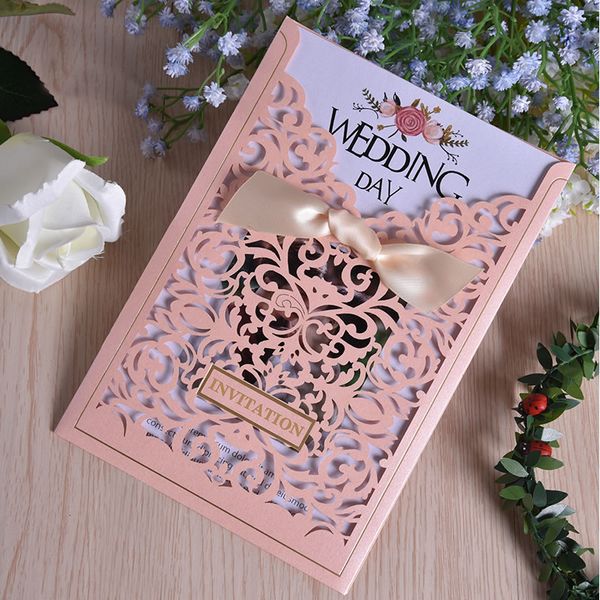 greeting cards wholesale design ribbons flower bow elegant laser cut wedding invitations custom blank paper printing invitation
greeting cards wholesale design ribbons flower bow elegant laser cut wedding invitations custom blank paper printing invitation