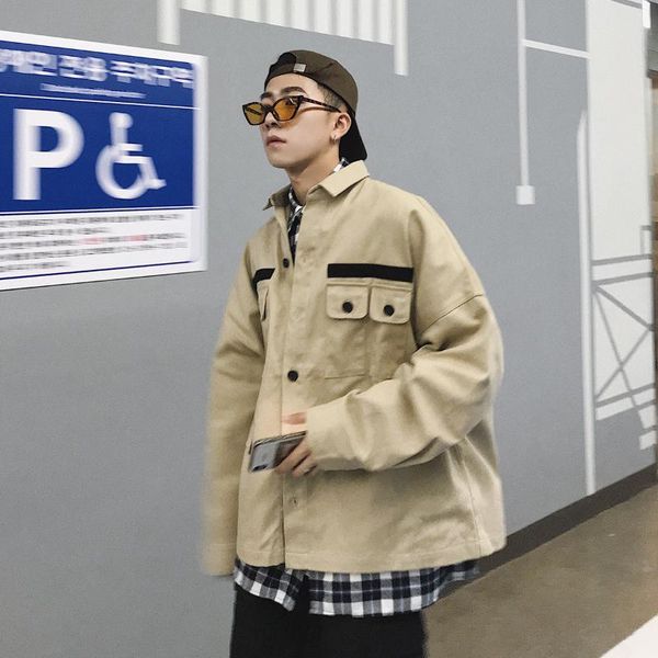 hong kong стиль chic workwear пальто мужская весна и осень 2019 популярные онлайн знаменитости tops сыпучие-fit bf street hip hop населе, Black;brown
hong kong стиль chic workwear пальто мужская весна и осень 2019 популярные онлайн знаменитости tops сыпучие-fit bf street hip hop населе, Black;brown