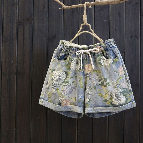 wide leg cotton denim shorts women print holes casual summer 2019 new arrivals, Blue
wide leg cotton denim shorts women print holes casual summer 2019 new arrivals, Blue