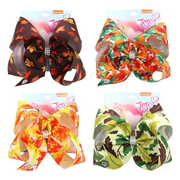 8 inch big jo bows barrettes maple leaf print ribbon hair bows knotted hair clips for girls fashion headwear kids hair accessories m606, Slivery;white
8 inch big jo bows barrettes maple leaf print ribbon hair bows knotted hair clips for girls fashion headwear kids hair accessories m606, Slivery;white