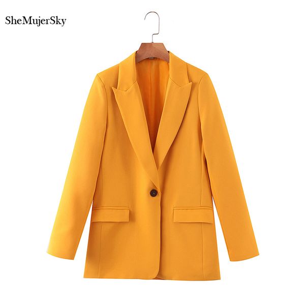 shemujersky yellow blazer single button womens blazers long sleeve suits 2020 bleiser feminino, White;black
shemujersky yellow blazer single button womens blazers long sleeve suits 2020 bleiser feminino, White;black