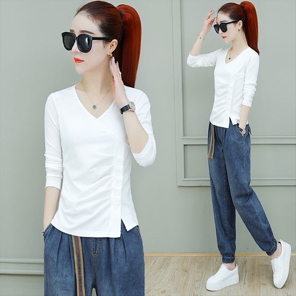 white t- women's 2020 autumn western style clothes season all-match long clothing dress t-shirt dress sleeve base shirt
white t- women's 2020 autumn western style clothes season all-match long clothing dress t-shirt dress sleeve base shirt