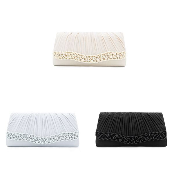 solid polyester clutch bag with pearl decoration wedding bride pouch elegant fashion party purse designer with hanging chain
solid polyester clutch bag with pearl decoration wedding bride pouch elegant fashion party purse designer with hanging chain