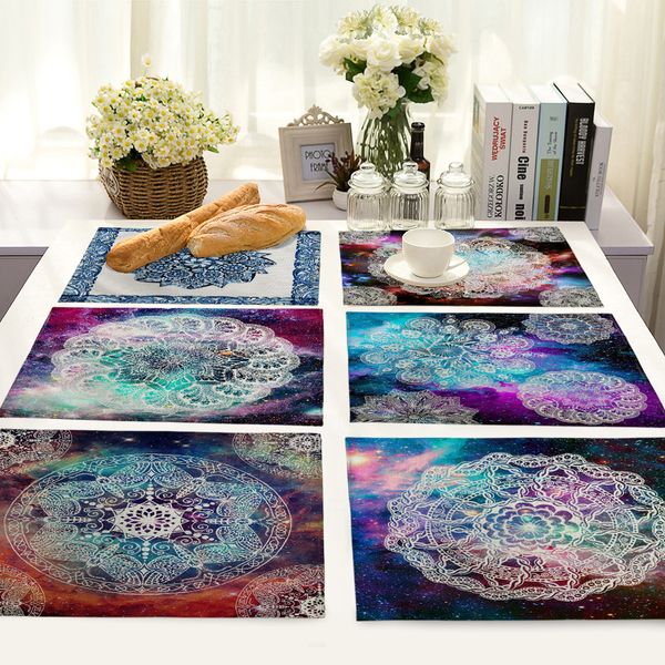 selling cotton and linen art western mat blue-and-white porcelain and mandala printing placemat for dining table
selling cotton and linen art western mat blue-and-white porcelain and mandala printing placemat for dining table