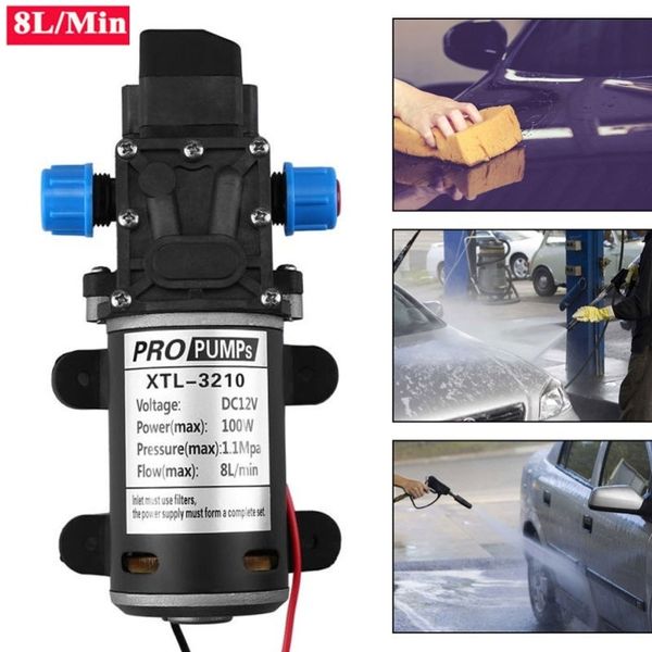small safe high pressure diaphragm self priming water pump 12v dc 100w 8l/min 160psi for car washer washing machine
small safe high pressure diaphragm self priming water pump 12v dc 100w 8l/min 160psi for car washer washing machine
