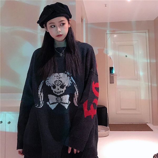 autumn sweater women harajuku cartoon sweater loose round neck cute sailor moon cotton oversiz female, White;black
autumn sweater women harajuku cartoon sweater loose round neck cute sailor moon cotton oversiz female, White;black