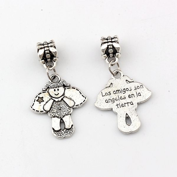 100pcs antique silver los amigos son angeles en la tirra dangle charm beads fit charm necklace diy accessories 19x35.5mm a-499a, Bronze;silver
100pcs antique silver los amigos son angeles en la tirra dangle charm beads fit charm necklace diy accessories 19x35.5mm a-499a, Bronze;silver