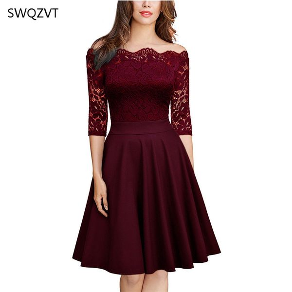 lace women dress 2020 fashion slim midi party dresses ladies autumn summer vintage elegant dress women vestidos new dr1324, White;black
lace women dress 2020 fashion slim midi party dresses ladies autumn summer vintage elegant dress women vestidos new dr1324, White;black