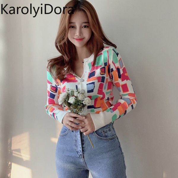 fashion 2020 spring new korean temperament slim knit fashion painted bottoming sweater small cardigan top, White
fashion 2020 spring new korean temperament slim knit fashion painted bottoming sweater small cardigan top, White