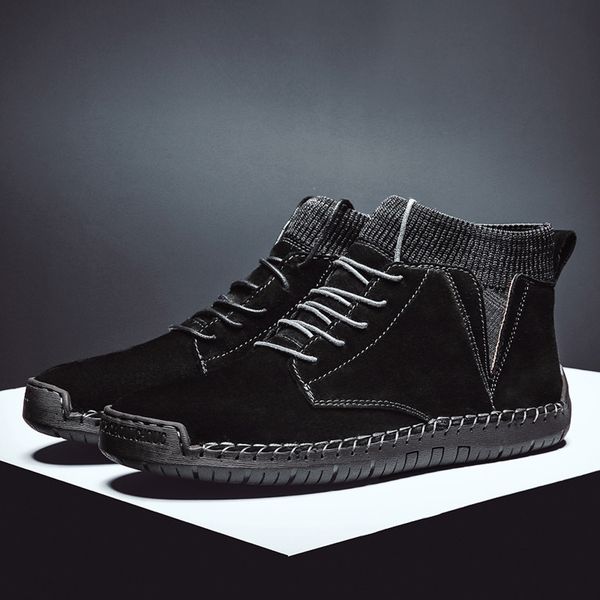 men shoes autumn winter boots new retro boots men casual shoes breathable socks locomotive tooling shoe, Black
men shoes autumn winter boots new retro boots men casual shoes breathable socks locomotive tooling shoe, Black