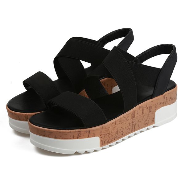 new women wedge roman shoes ladies platform sandals summer fashion peep-toe shoes solid casual sandals mujer sandalias, Black
new women wedge roman shoes ladies platform sandals summer fashion peep-toe shoes solid casual sandals mujer sandalias, Black