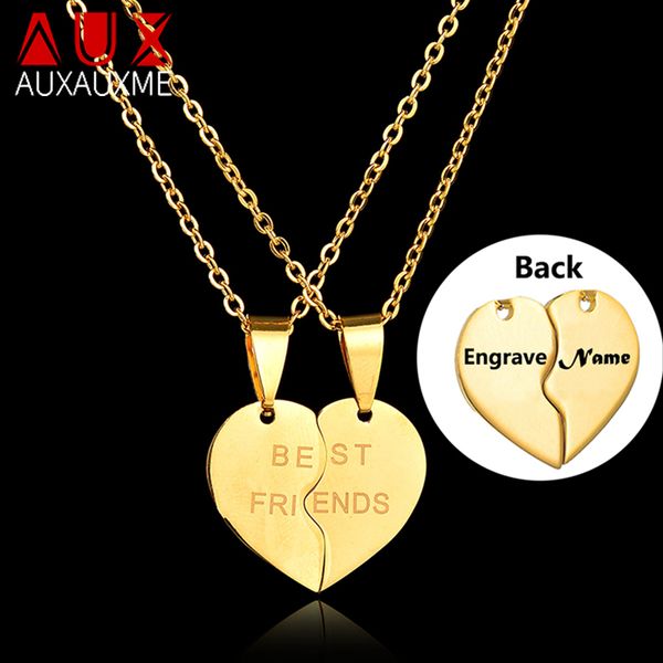 auxauxme 1 pair engrave name date id heart neckace stainless steel friend necklaces for friends birthday anniversary gift, Silver
auxauxme 1 pair engrave name date id heart neckace stainless steel friend necklaces for friends birthday anniversary gift, Silver