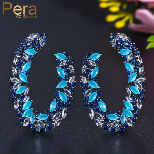 pera vintage blue cubic zirconia mystic black gold big statement drop earrings for women fashion party jewelry er424, Silver
pera vintage blue cubic zirconia mystic black gold big statement drop earrings for women fashion party jewelry er424, Silver