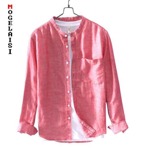 new 2019 mens casual shirt spring linen cotton comfortable soft red long sleeve flax shirt camisas hombre lx-756, White;black
new 2019 mens casual shirt spring linen cotton comfortable soft red long sleeve flax shirt camisas hombre lx-756, White;black