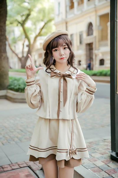 school jk uniform japanese style kawaii school clothes lolita suit skirt dress doll collar sweet anime skirt sailor suit, White
school jk uniform japanese style kawaii school clothes lolita suit skirt dress doll collar sweet anime skirt sailor suit, White