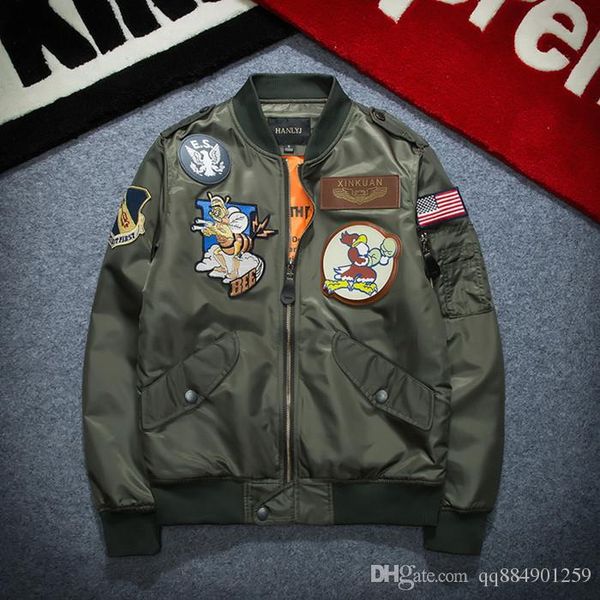 brand new nasa flight pilot mens designer jackets 2020 ma1 bomber jacket windbreaker embroidery baseball military section mens jacket m-4xl, Black;brown
brand new nasa flight pilot mens designer jackets 2020 ma1 bomber jacket windbreaker embroidery baseball military section mens jacket m-4xl, Black;brown