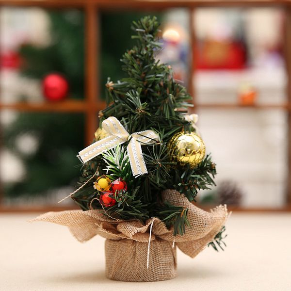 

1pc 20cm mini christmas tree decor desk table decoration festival party ornament xmas christmas tree toy present gift
