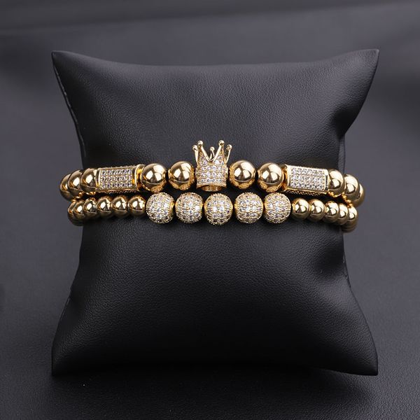 men women jewelry bracelet cz micro pave ball crown charm adjustable beads macrame bracelet set, Black
men women jewelry bracelet cz micro pave ball crown charm adjustable beads macrame bracelet set, Black