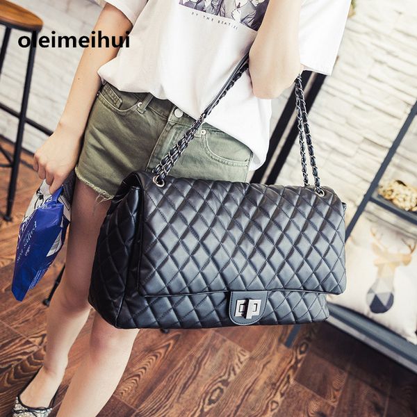 black women large big jumbo shoulder bag maxi messenger bag leather chains flap handbag summer new arrivals rhombic lattice Bags
black women large big jumbo shoulder bag maxi messenger bag leather chains flap handbag summer new arrivals rhombic lattice Bags