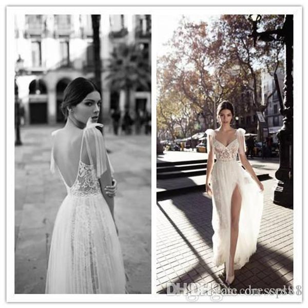 gali karten 2019 high slits wedding dresses backless bohemia spaghetti neckline lace appliqued bridal gowns plus size wedding dres, White
gali karten 2019 high slits wedding dresses backless bohemia spaghetti neckline lace appliqued bridal gowns plus size wedding dres, White