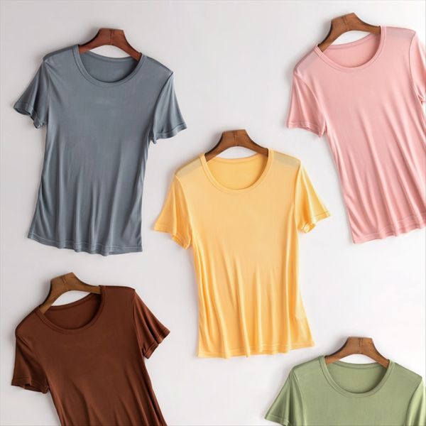 season knitted silk t-shirt female 2020 mulberry silk round collar short sleeve all-match solid color t-shirt outside wear large siz, White
season knitted silk t-shirt female 2020 mulberry silk round collar short sleeve all-match solid color t-shirt outside wear large siz, White