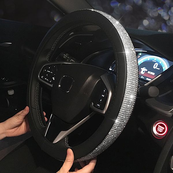 2020 new car leather steering wheel covers crystal rhinestone sparkled auto car accessories interior styling bling protectors
2020 new car leather steering wheel covers crystal rhinestone sparkled auto car accessories interior styling bling protectors