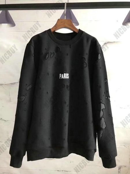 version fashion autumn designer give mens clothing big hole letter paris print brand hoodies pullover cotton casual hoody sweatshirt, Black
version fashion autumn designer give mens clothing big hole letter paris print brand hoodies pullover cotton casual hoody sweatshirt, Black