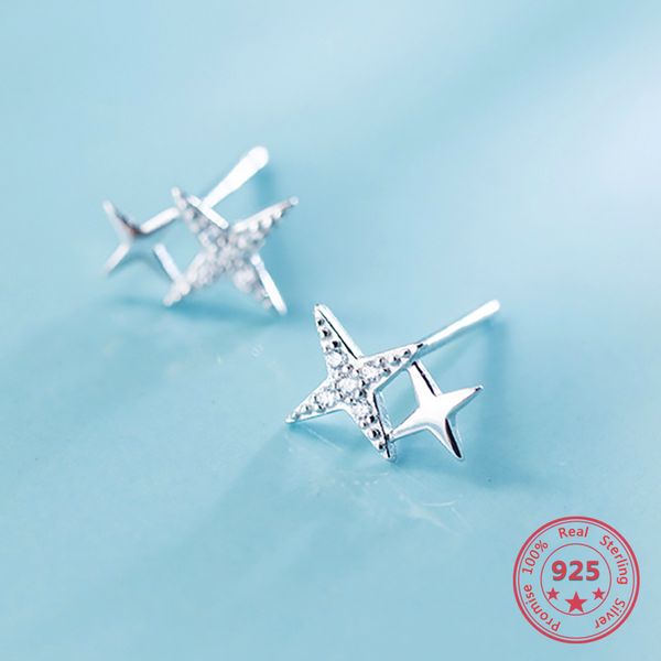 real 100% 925 sterling silver stars shine zircon stud earrings for women wedding party fine jewelry bohemia accessories gift, Golden;silver
real 100% 925 sterling silver stars shine zircon stud earrings for women wedding party fine jewelry bohemia accessories gift, Golden;silver