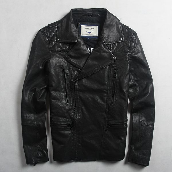avirexmen men's fashion slim fit genuine leather jacket with letter black goat skin oblique zipper biker jacket men leather coat
avirexmen men's fashion slim fit genuine leather jacket with letter black goat skin oblique zipper biker jacket men leather coat