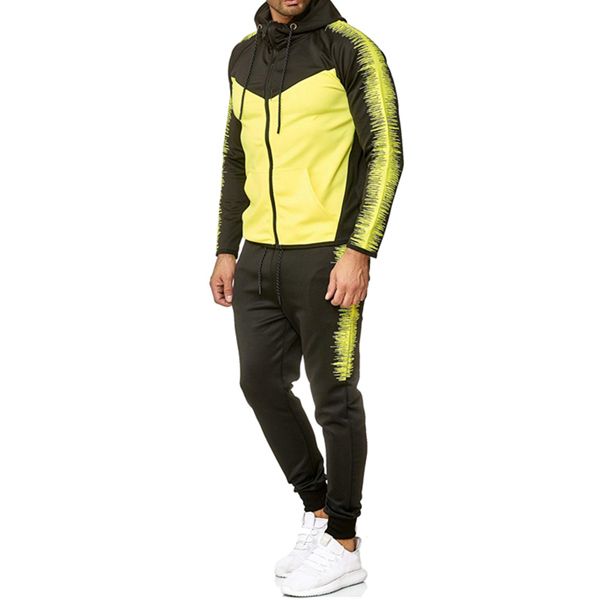 new pattern leisure man hat time movement suit stripe print men's fashion movement suit running fitness, Gray
new pattern leisure man hat time movement suit stripe print men's fashion movement suit running fitness, Gray