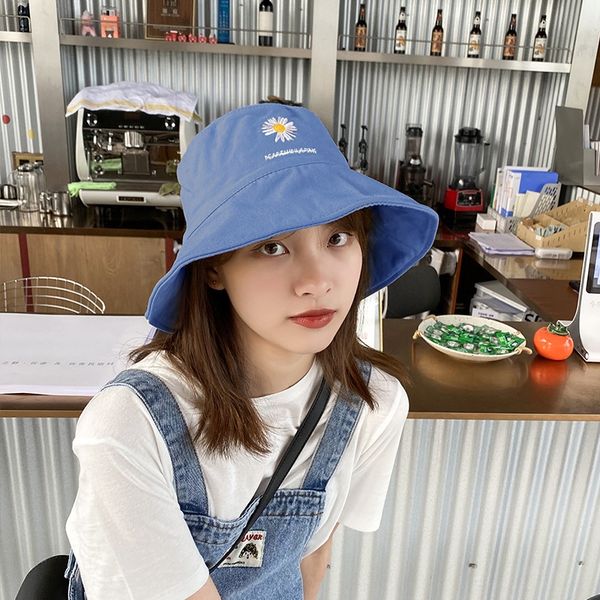 fisherman women's fashion all-match thin cover face bucket bucket hat wide eaves daisy sunshade basin hat, Blue;gray
fisherman women's fashion all-match thin cover face bucket bucket hat wide eaves daisy sunshade basin hat, Blue;gray
