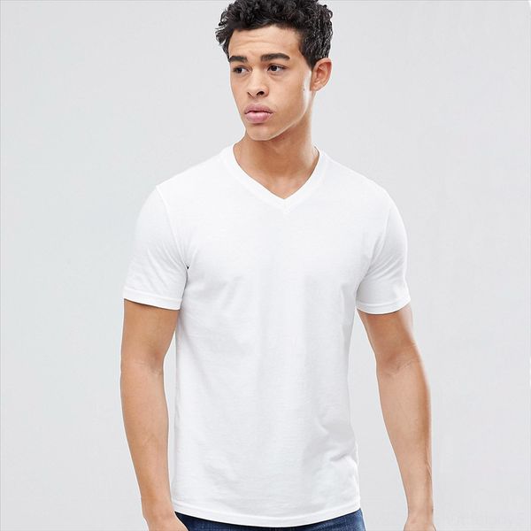 45 170g ice silk v-neck short-sleeved solid color all-match cotton t- cotton t-shirt base shirt 2020 current head, White
45 170g ice silk v-neck short-sleeved solid color all-match cotton t- cotton t-shirt base shirt 2020 current head, White