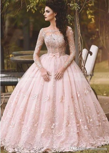 2020 vestidos blush pink lace ball gown quinceanera dress long sleeves boat neck 3d flora princess bridal gowns arabic dubai evening dress, Blue;red
2020 vestidos blush pink lace ball gown quinceanera dress long sleeves boat neck 3d flora princess bridal gowns arabic dubai evening dress, Blue;red