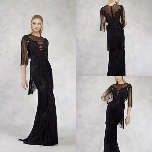 2019 black mermaid prom dresses lace appliqued tassel sweep train gorgeous evening dress vestidos de festa formal party gowns
2019 black mermaid prom dresses lace appliqued tassel sweep train gorgeous evening dress vestidos de festa formal party gowns
