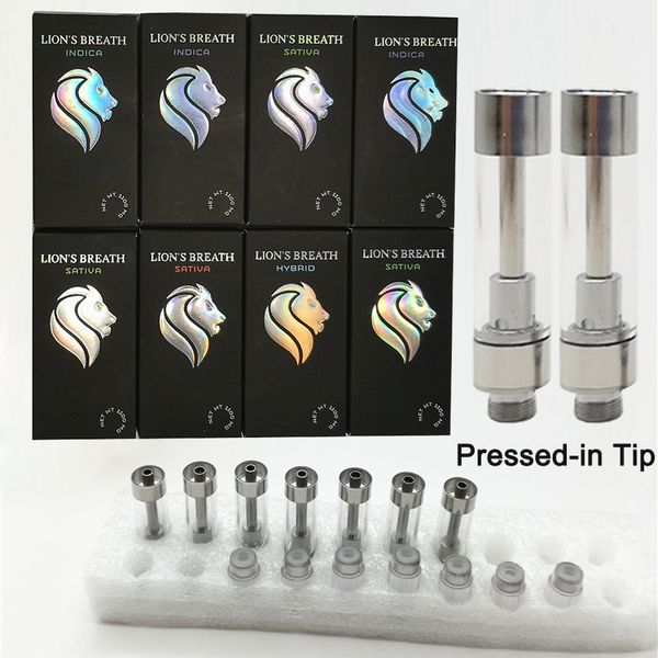Lions Breath Carts Vape Cartridges Packaging 1ml 0.8ml M6T Pressed-in tip Vaporizer Pen Cartridge Childproof System Empty Thick Oil Carts
Lions Breath Carts Vape Cartridges Packaging 1ml 0.8ml M6T Pressed-in tip Vaporizer Pen Cartridge Childproof System Empty Thick Oil Carts