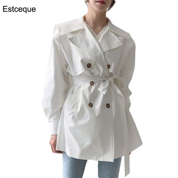women's trench coats navy style lapel buttoned coat for women autumn clothing windbreaker white high waist business, Tan;black
women's trench coats navy style lapel buttoned coat for women autumn clothing windbreaker white high waist business, Tan;black