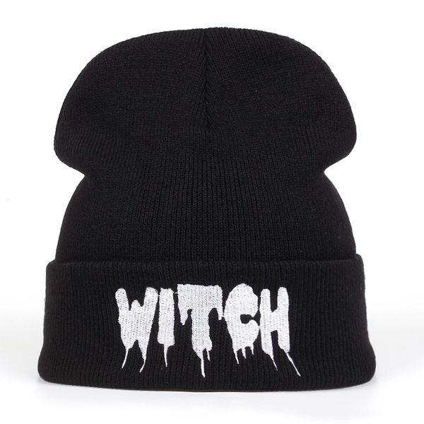 new black acrylic embroider letter witch beanies hats for women men casual skullies winter caps knitted gorros
new black acrylic embroider letter witch beanies hats for women men casual skullies winter caps knitted gorros
