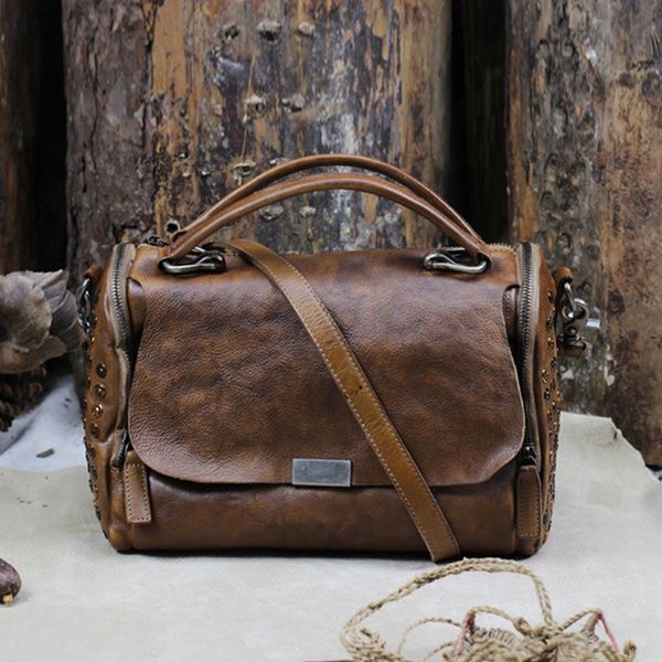 johnature retro handmade genuine leather handbag 2020 new first layer cowhide rivet womens big bags leisure shouler bag
johnature retro handmade genuine leather handbag 2020 new first layer cowhide rivet womens big bags leisure shouler bag