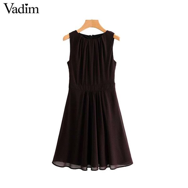 vadim женщины старинных точек печати шифон платье обратно молния без рукавов женской случайные длины линии платья колена vestidos qd217, Black;pink
vadim женщины старинных точек печати шифон платье обратно молния без рукавов женской случайные длины линии платья колена vestidos qd217, Black;pink