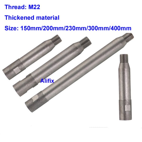 diamond core bit extension for m22 thread extension rod for diamond drill length 150-200-230-300-400mm
diamond core bit extension for m22 thread extension rod for diamond drill length 150-200-230-300-400mm