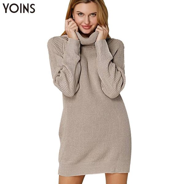 

yoins 2019 spring autumn winter sweater women knitted long sleeve high neck side pockets sweaters turtleneck street casual solid, White;black