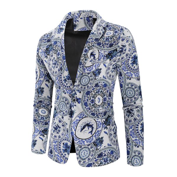 spring mens geometric printed suits circle floral pattern casual male blazers single button lapel neck homme coats, White;black
spring mens geometric printed suits circle floral pattern casual male blazers single button lapel neck homme coats, White;black