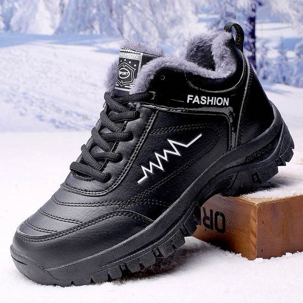 2019 new men boots keep warm snow boots couple winter waterproof casual shoes outdoor pu leather men sneakers, Black
2019 new men boots keep warm snow boots couple winter waterproof casual shoes outdoor pu leather men sneakers, Black