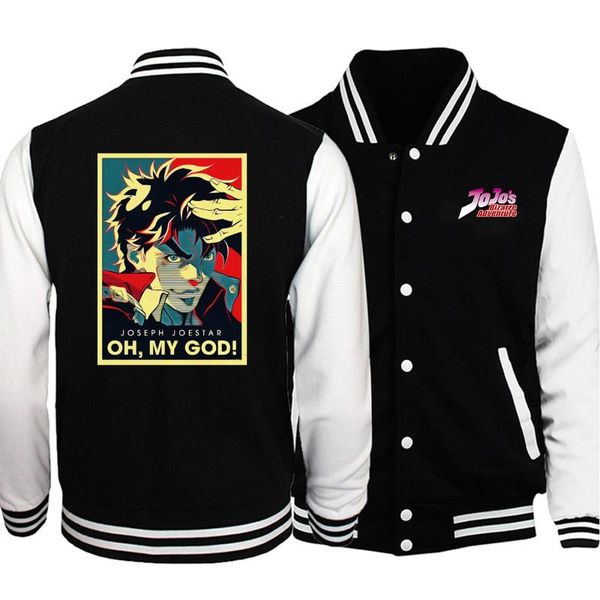 jojo's bizarre adventure japan anime oh my god joseph joesta jacket hip hop baseball jackets harajuku men 2020 autumn sprotswear, Black;brown
jojo's bizarre adventure japan anime oh my god joseph joesta jacket hip hop baseball jackets harajuku men 2020 autumn sprotswear, Black;brown