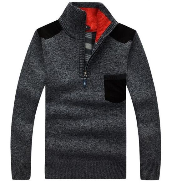 autumn winter new men's zipper wool sweater pullovers stand collar slim fit thick sweaters male pocket stitching sweaters, White;black
autumn winter new men's zipper wool sweater pullovers stand collar slim fit thick sweaters male pocket stitching sweaters, White;black