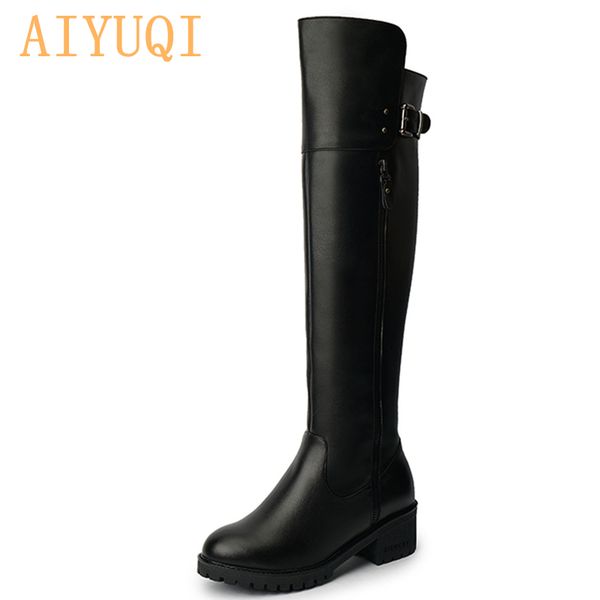 aiyuqi women riding boots winter 2019 new genuine leather women over-the-knee boots big size 41 42 trend riding, Black
aiyuqi women riding boots winter 2019 new genuine leather women over-the-knee boots big size 41 42 trend riding, Black