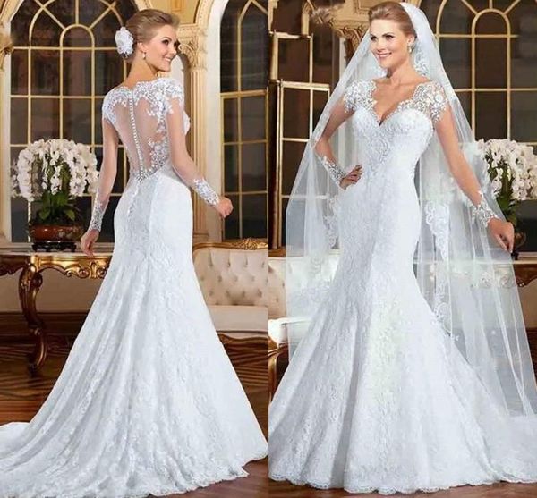 vestidos de novia 2020 new modest long sleeve wedding dresses mermaid v neck appliques with button covered back bridal gowns bc2827, White
vestidos de novia 2020 new modest long sleeve wedding dresses mermaid v neck appliques with button covered back bridal gowns bc2827, White