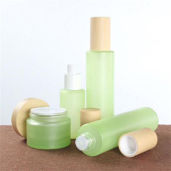 20ml 30ml 40ml 60ml 80ml 100ml 120ml frosted glass jar empty refillable cosmetic container spray lotion bottle with simulation wooden lids 
20ml 30ml 40ml 60ml 80ml 100ml 120ml frosted glass jar empty refillable cosmetic container spray lotion bottle with simulation wooden lids
