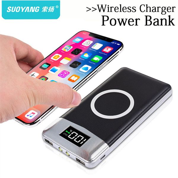 Wirele charger powerbank portable 30000mah power bank external battery bank built in qi wirele charger for iphone am ung Wirele charger powerbank portable 30000mah power bank external battery bank built in qi wirele charger for iphone am ung